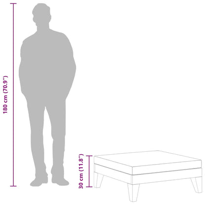 Poggiapiedi Modulare Cuscino Grigio Scuro in Massello d'Acacia