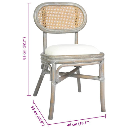 Sedie per Sala da Pranzo 2 pz Grigie in Tela | homemem39