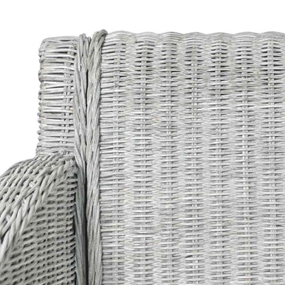 Sedie da Pranzo con Cuscini 2 pz Grigi in Rattan Naturale | homemem39