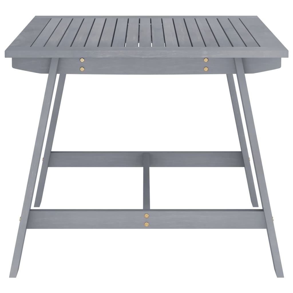 Tavolo da Pranzo da Giardino Grigio 88x88x74 cm Massello Acacia - homemem39