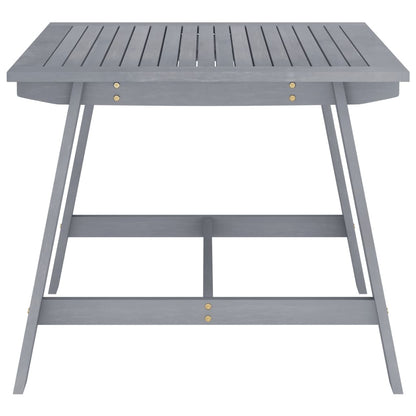 Tavolo da Pranzo da Giardino Grigio 88x88x74 cm Massello Acacia - homemem39