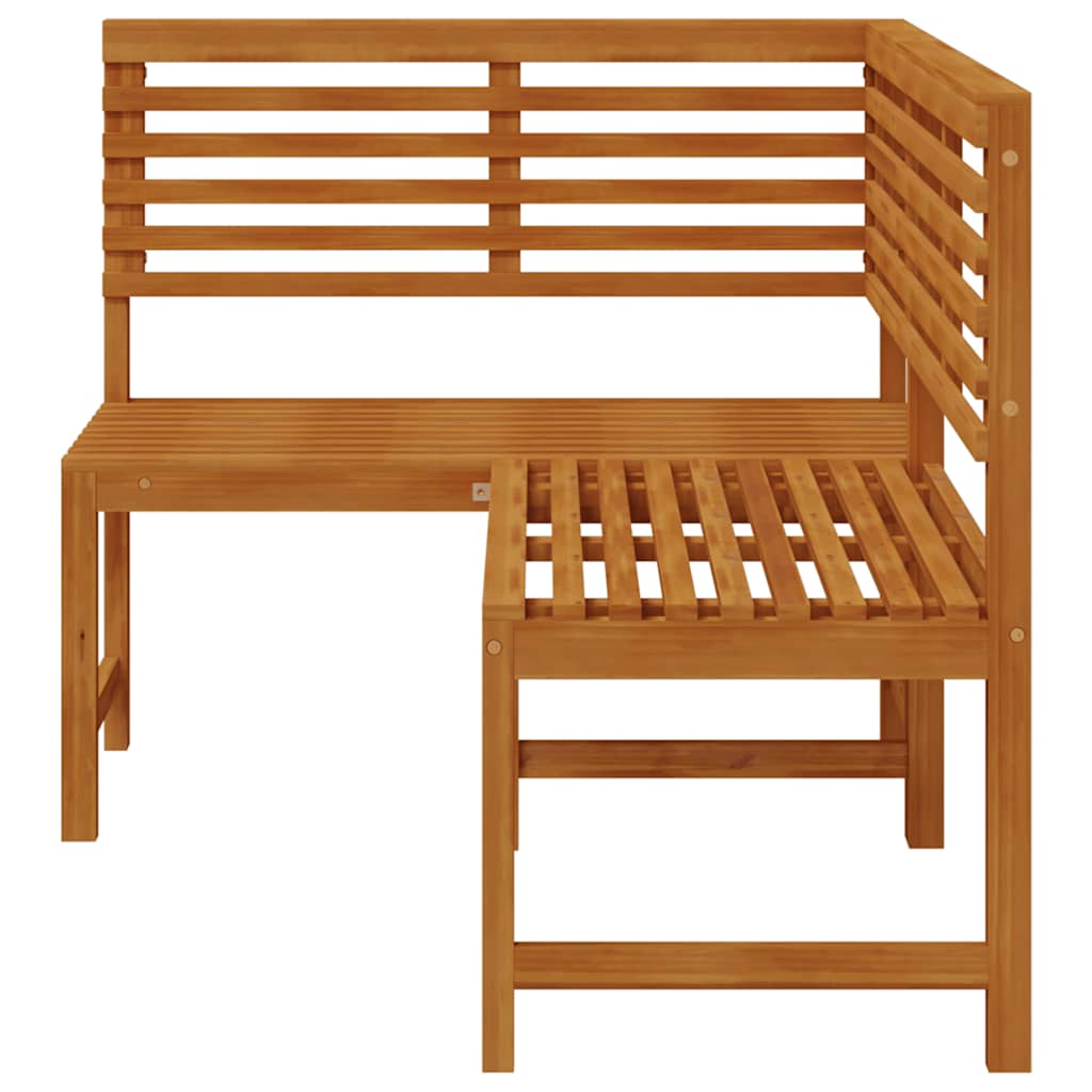 Panca da Giardino ad Angolo 140 cm Legno Massello Acacia - homemem39