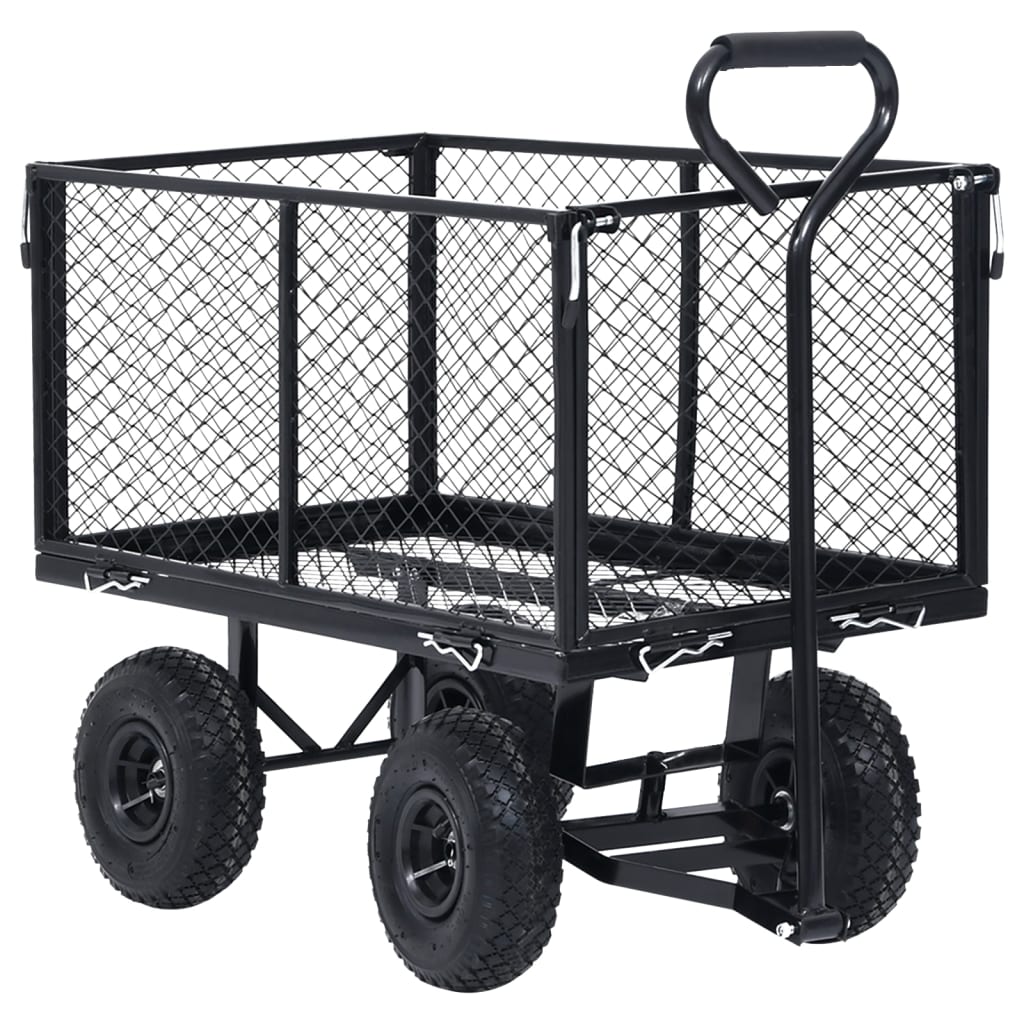 Carrello a Mano da Giardino Nero 350 kg - homemem39
