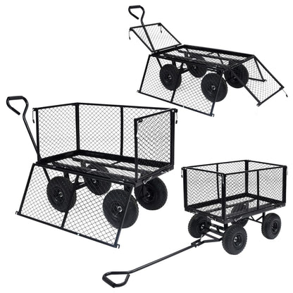 Carrello a Mano da Giardino Nero 350 kg - homemem39