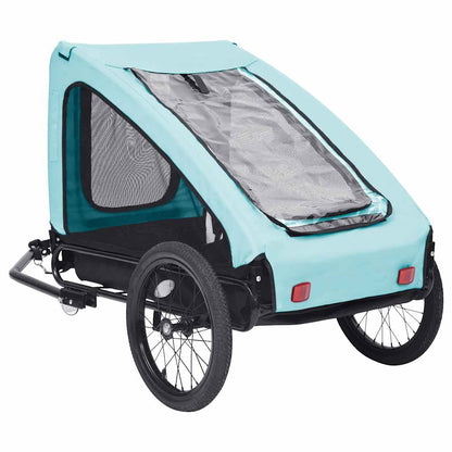 Rimorchio da Bici per Animali Domestici Blu e Nero - homemem39