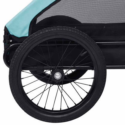 Rimorchio da Bici per Animali Domestici Blu e Nero - homemem39
