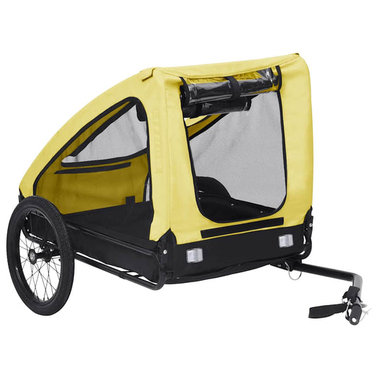 Rimorchio da Bici per Animali Domestici Giallo e Nero - homemem39