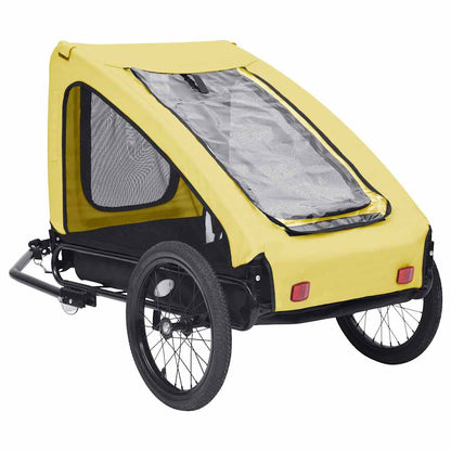 Rimorchio da Bici per Animali Domestici Giallo e Nero - homemem39