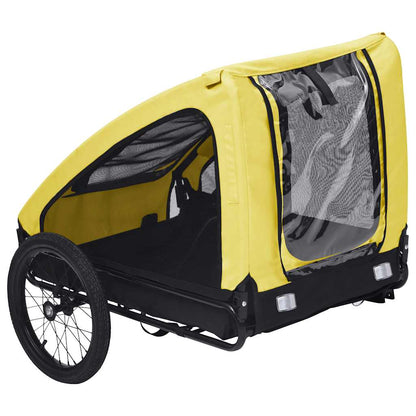 Rimorchio da Bici per Animali Domestici Giallo e Nero - homemem39