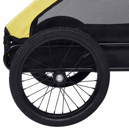 Rimorchio da Bici per Animali Domestici Giallo e Nero - homemem39