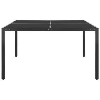 Anthracite Garden Table 130x130x72 cm in Steel and Glass
