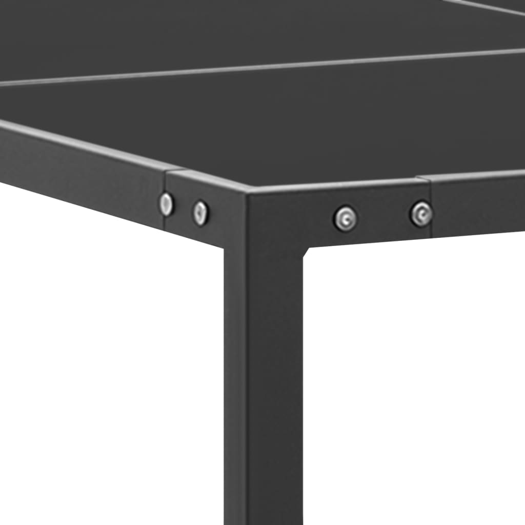 Anthracite Garden Table 130x130x72 cm in Steel and Glass