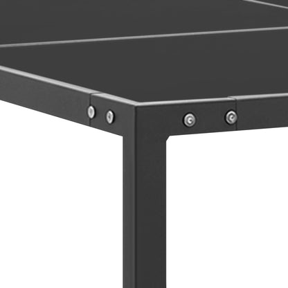 Anthracite Garden Table 130x130x72 cm in Steel and Glass