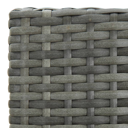 Bar Stools with Cushions 4 pcs Gray in Polyrattan