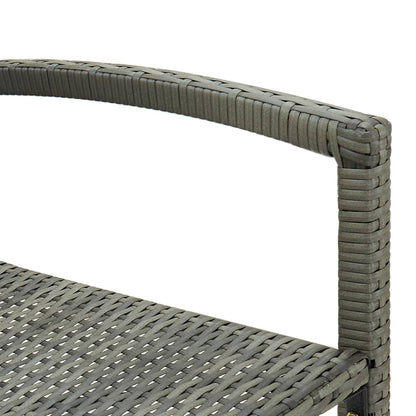 Sgabelli da Bar 2 pz Grigi in Polyrattan - homemem39