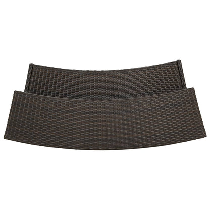 Tavolo da Bar per Esterni Marrone 120x55x110 cm in Polyrattan - homemem39