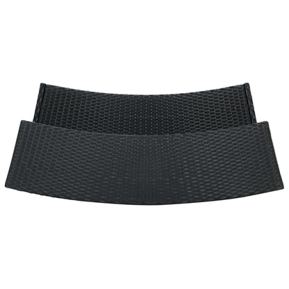 Tavolo da Bar per Esterni Nero 120x55x110 cm in Polyrattan - homemem39