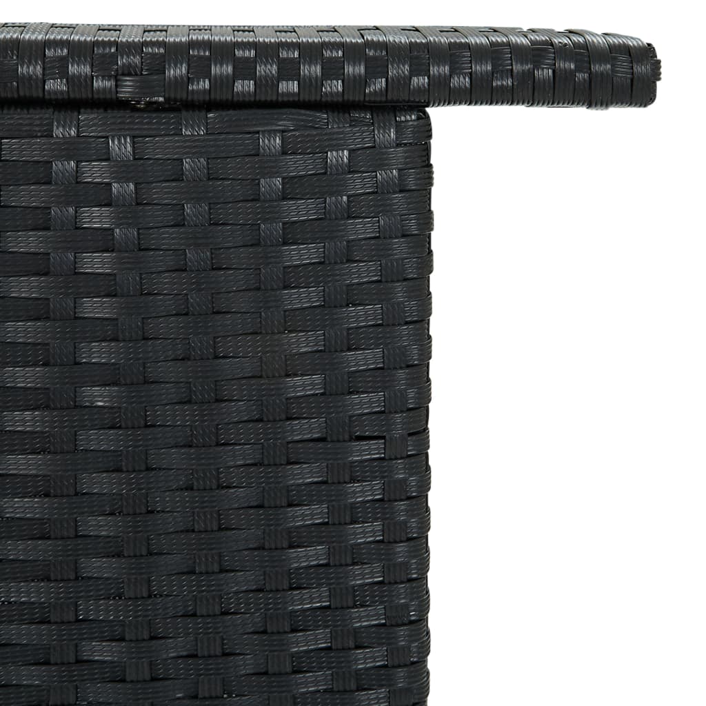 Tavolo da Bar per Esterni Nero 120x55x110 cm in Polyrattan - homemem39