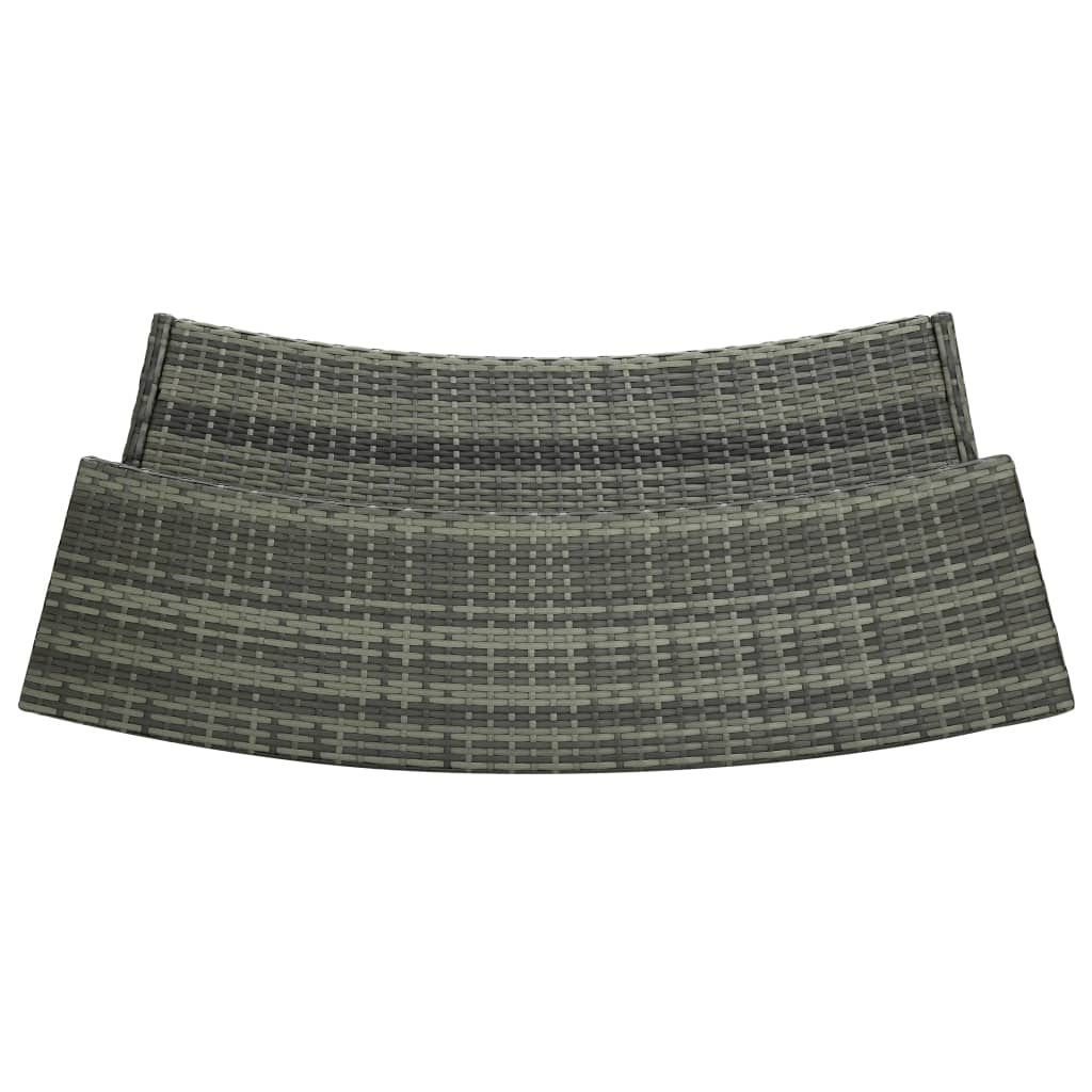 Tavolo da Bar per Esterni Grigio 120x55x110 cm in Polyrattan - homemem39