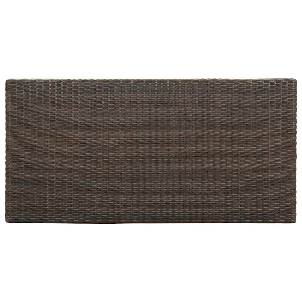 Tavolo da Bar con Ripiani 120x60x110 cm in Polyrattan