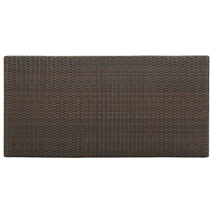 Tavolo da Bar con Ripiani 120x60x110 cm in Polyrattan