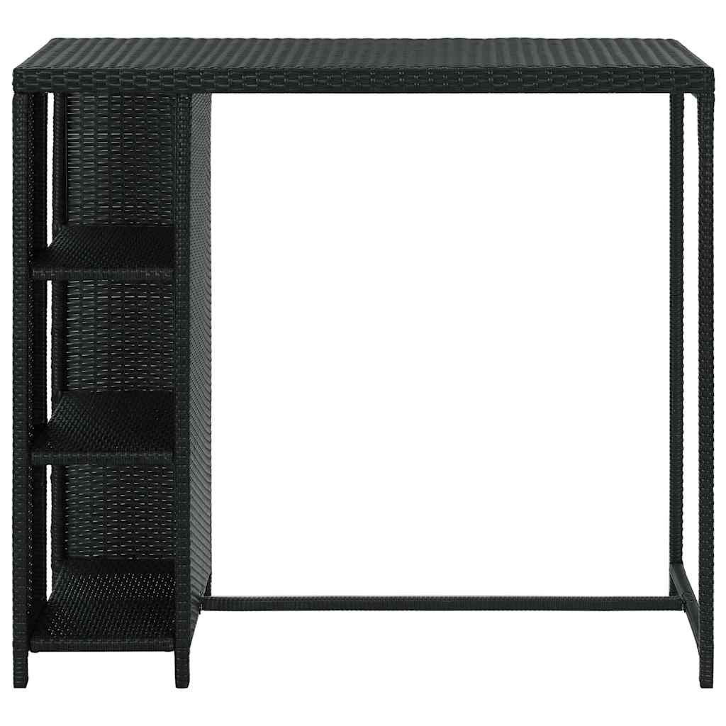 Tavolo da Bar con Ripiani 120x60x110 cm in Polyrattan