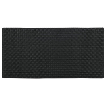 Tavolo da Bar con Ripiani Nero 120x60x110 cm in Polyrattan - homemem39