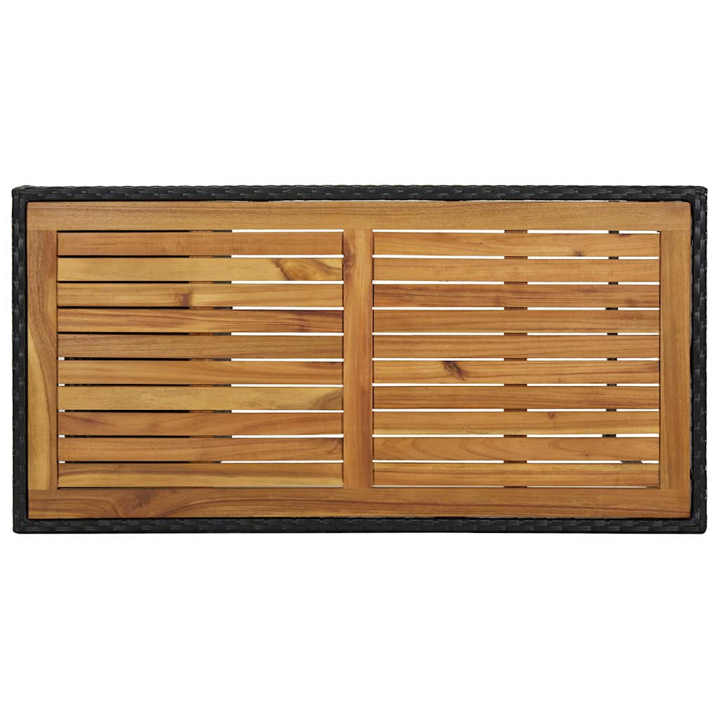 Tavolo da Bar con Ripiani 120x60x110 cm in Polyrattan