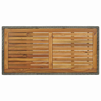 Tavolo da Bar con Ripiani 120x60x110 cm in Polyrattan