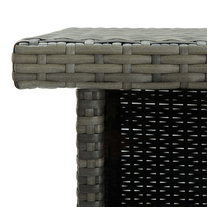 Tavolo da Bar Angolare Grigio 100x50x105 cm in Polyrattan - homemem39