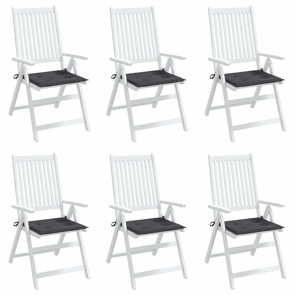 Cuscini per Sedia 6 pz Antracite 40x40x3 cm in Tessuto Oxford | homemem39