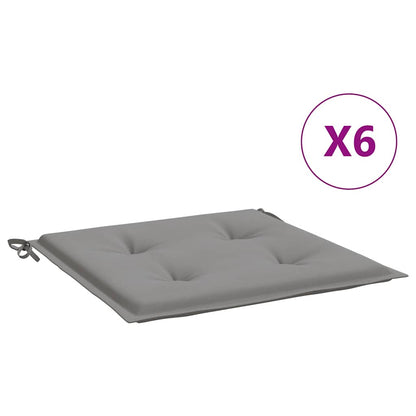 Cuscini per Sedia 6 pz Grigi 40x40x3 cm in Tessuto Oxford | homemem39