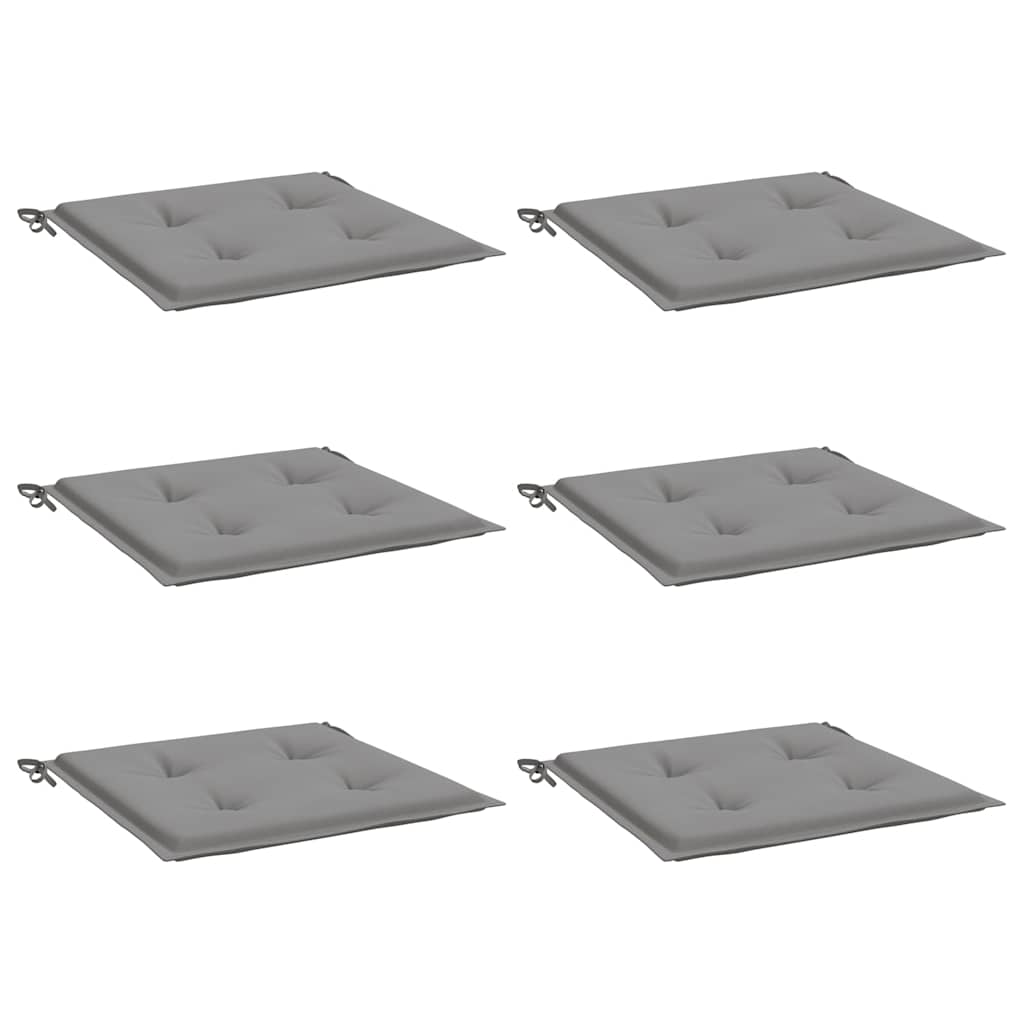 Cuscini per Sedia 6 pz Grigi 40x40x3 cm in Tessuto Oxford | homemem39
