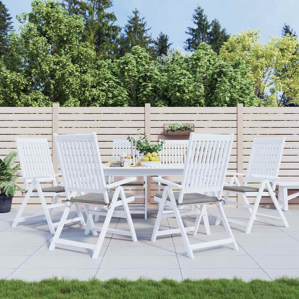 Cuscini per Sedia 6 pz Grigi 40x40x3 cm in Tessuto Oxford | homemem39