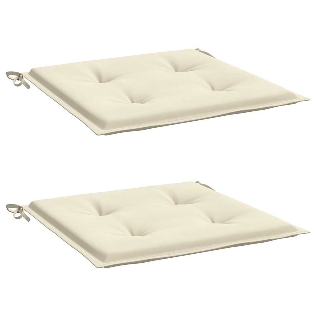 Cuscini per Sedia 2 pz Crema 40x40x3 cm in Tessuto Oxford | homemem39