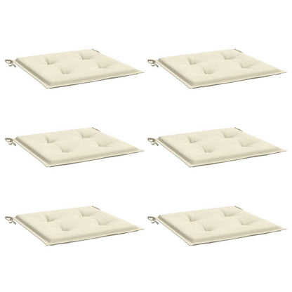 Cuscini per Sedia 6 pz Crema 40x40x3 cm in Tessuto Oxford | homemem39