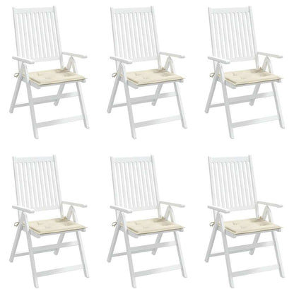 Cuscini per Sedia 6 pz Crema 40x40x3 cm in Tessuto Oxford | homemem39