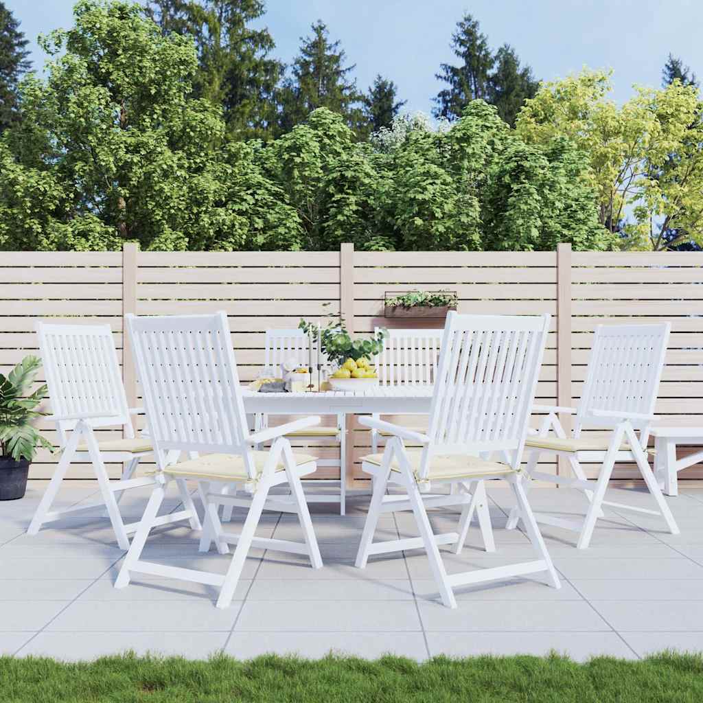 Cuscini per Sedia 6 pz Crema 40x40x3 cm in Tessuto Oxford | homemem39