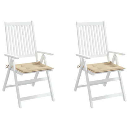 Cuscini per Sedia 2 pz Beige 40x40x3 cm in Tessuto Oxford | homemem39