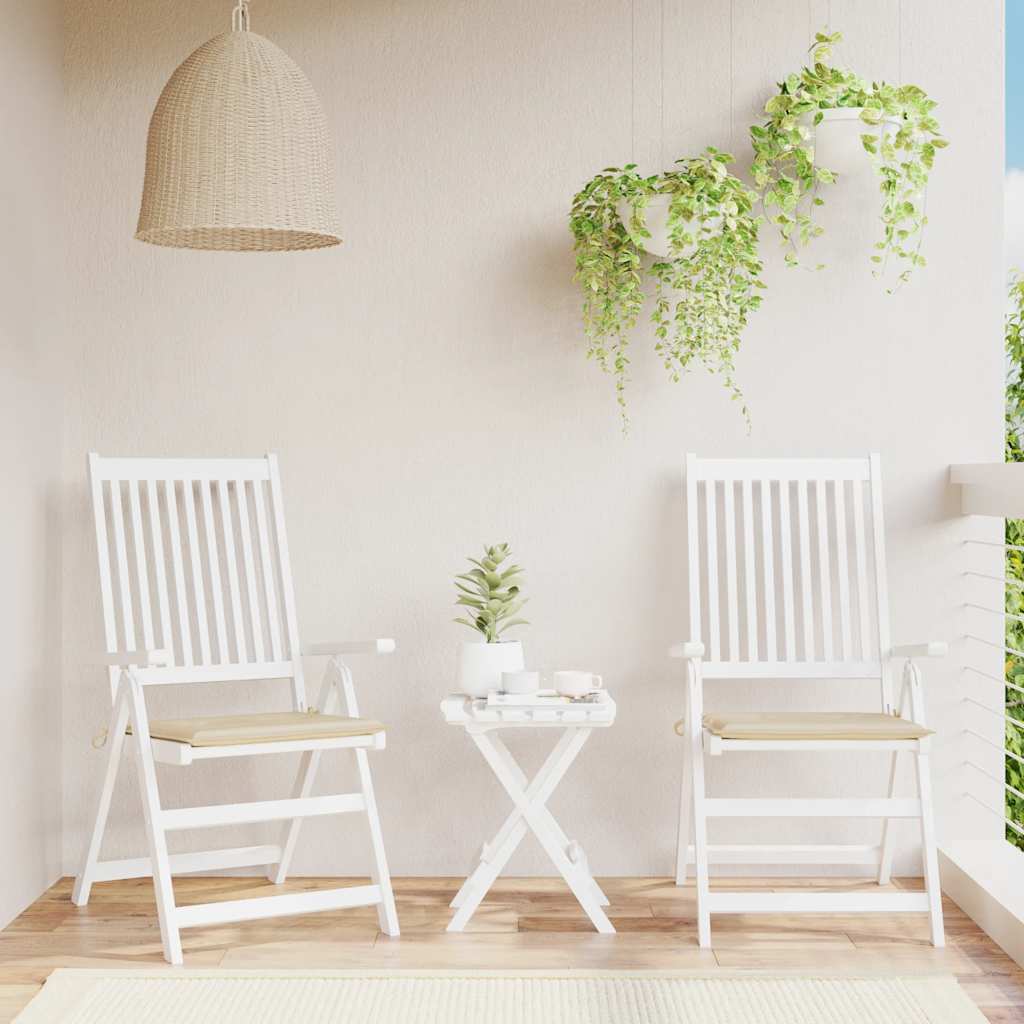 Cuscini per Sedia 2 pz Beige 40x40x3 cm in Tessuto Oxford | homemem39