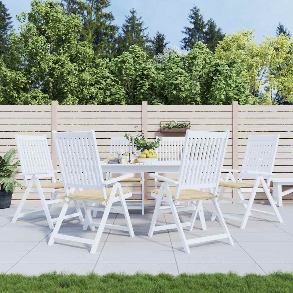Cuscini per Sedia 6 pz Beige 40x40x3 cm in Tessuto Oxford | homemem39