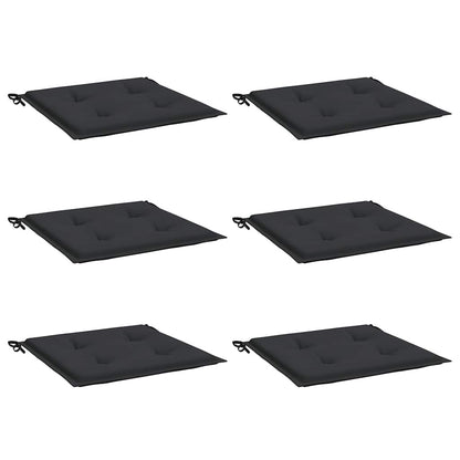 Cuscini per Sedia 6 pz Neri 40x40x3 cm in Tessuto Oxford | homemem39