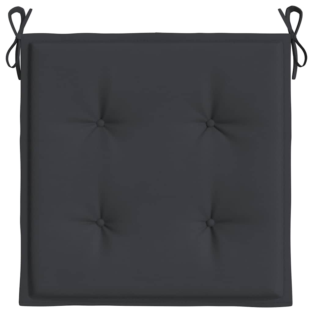Cuscini per Sedia 6 pz Neri 40x40x3 cm in Tessuto Oxford | homemem39