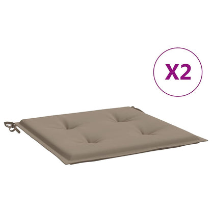 Cuscini per Sedia 2 pz Tortora 40x40x3 cm in Tessuto Oxford | homemem39