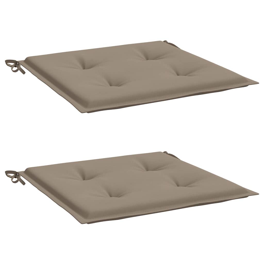 Cuscini per Sedia 2 pz Tortora 40x40x3 cm in Tessuto Oxford | homemem39