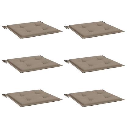 Cuscini per Sedia 6 pz Tortora 40x40x3 cm in Tessuto Oxford | homemem39