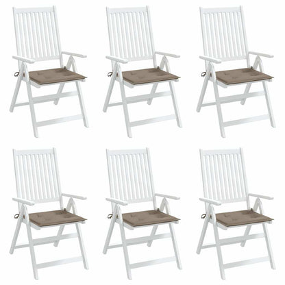 Cuscini per Sedia 6 pz Tortora 40x40x3 cm in Tessuto Oxford | homemem39