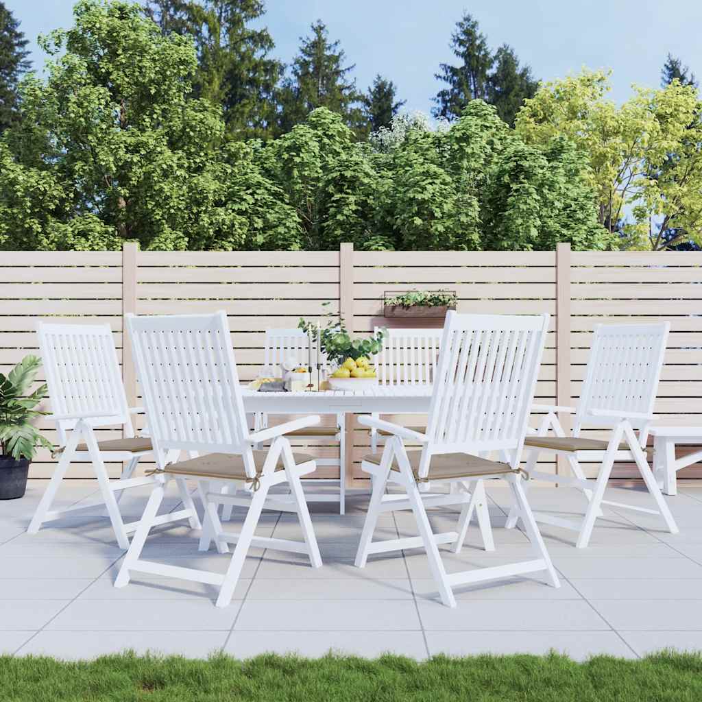 Cuscini per Sedia 6 pz Tortora 40x40x3 cm in Tessuto Oxford | homemem39