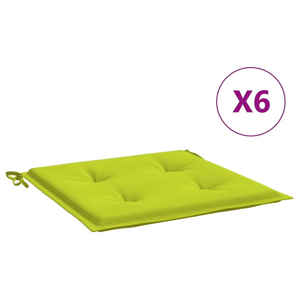 Cuscini per Sedia 6 pz Verde Intenso 40x40x3 cm Tessuto Oxford | homemem39