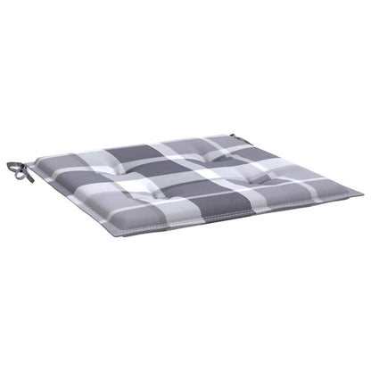 Cuscini per Sedia 6 pz a Quadri Grigi 40x40x3cm Tessuto Oxford | homemem39